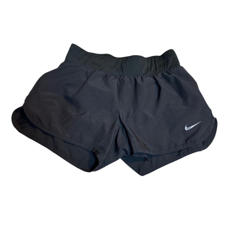 Nike Dri-FIT Girls Running Shorts Black Athletic Gym Shorts Size M